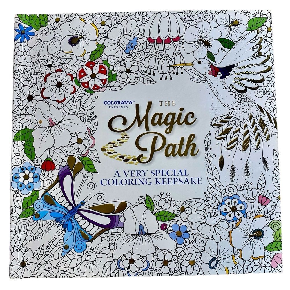 The Magic Path Adult Coloring Book Floral Animal Bird Patterns by Colorama